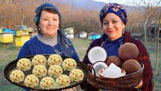 Овощной плов с курицей и кокосовым десертом Рецепт в деревне