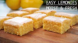 Lemon Brownies ️ Moist and Fresh - Easy Homemade Lemonies