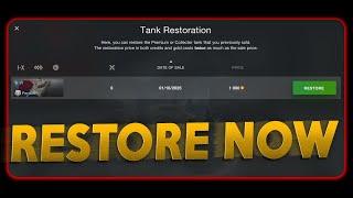 RESTORE YOUR TANKS NOW! THIS IS NOT A JOKE | WOTB