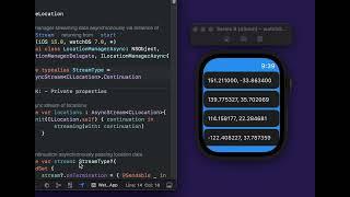 Github code Async await CoreLocation iOS, watchOS Concurrency in swift CoreLocationUI