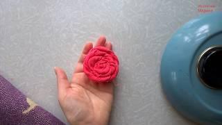 Самый простой цветок из ткани своими руками | The simplest fabric flower |La flor de tela más simple