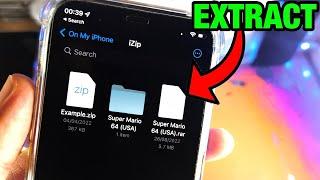 ANY iPhone How To UnZip RAR File!