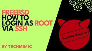 How to login as ROOT via SSH on FREEBSD