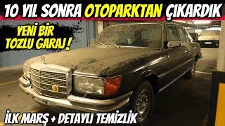 TOZLU GARAJ | Mercedes W116 350SE 10 Yılın Ardından İlk Marş ve Temizlik | Yeni Tozlu Garaj Bulduk