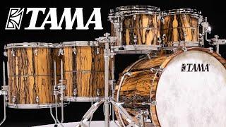 TAMA Factory Vault Limited Bubinga Kit Natural White Ebony 6pc (Carousel View)