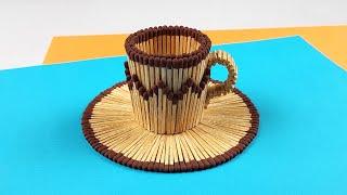 Matchstick Art and Craft Ideas | New Design Diy Matchstick Teacup