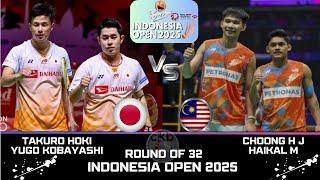 HOKI/KBAYASHI (JPN) vs CHOONG/HAIKAL (MAS)[MD]R32 | KAPAL API Indonesia Open 2025 Badminton