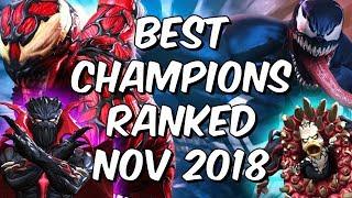 Best Champions Ranked November 2018 - Seatin's Tier List - Marvel Contest Of Champions