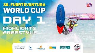 HIGHLIGHTS from Day 1 of the Freestyle World Cup in Fuerteventura 2024 | PWA World Tour