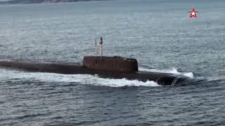 Antey  (Oscar II) class Submarine launching a Granit Anti Ship Missile