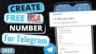 How To Create A Telegram Account Using Free USA  Number Get USA Number for Telegram Verification