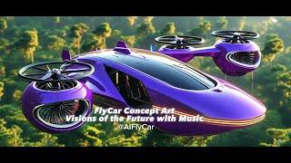 FlyCar Concepts Art Visions of the Future with Music #ai Flying Cars #flycar @AIflycar