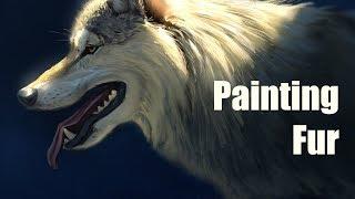 How to Paint Fur - 2 Hour Lesson - Wolf Portrait