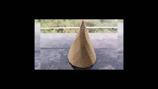 How to make a simple basic cone shape using cardboard or paper for Christmas tree making #1