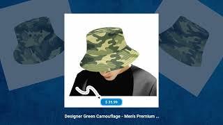 Designer Green Camouflage - Men's Premium Bucket Hat