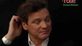 Colin Firth in Charlie Rose Greenroom of ASM