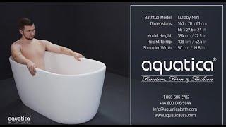 Aquatica Lullaby Mini Freestanding Bathtub Demo Video for Tall People