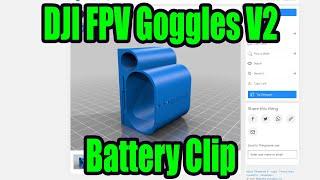 DJI FPV GOGGLES V2 FPV DRONE BATTERY CLIP - MADS TECH DESIGNS