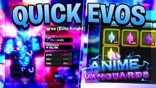 How To Evolve ANY Unit VERY QUICK In Anime Vanguards (Complete Guide)