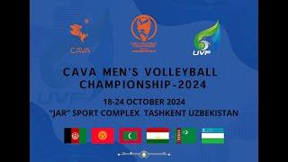 Tajikistan - Afghanistan. CAVA Men’s Volleyball Championship 2024 Tashkent, Uzbekistan.