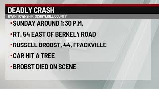 Schuylkill County crash kills Frackville man