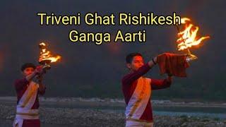  Live Ganga Aarti Triveni Ghat Rishikesh10-Mar-2025