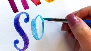 Lettering in Watercolor with the Princeton Brush Lettering Set