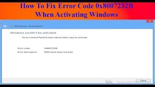 How To Fix Error Code 0x8007232B When Activating Windows | ITTrainingsByUmarDraz