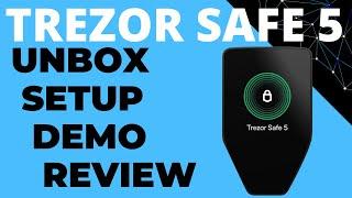 Trezor Safe 5 Unbox, Setup Guide, Demo & Review (Cryptocurrency Hardware Wallet Bitcoin, Ethereum)