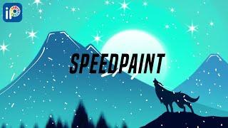 [Ibis paint X]  "Lonely Wolf"  |  Speedpaint #1