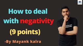 How to remove Negativity || very powerful for students || By Mayank kalra