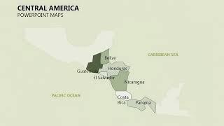 Maps of Central America template: Complete Central America PowerPoint maps