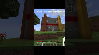 Skyblock wasn't ever real? (Truman Show) #minecraft #shorts #funny