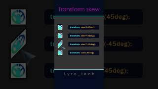 CSS Transform skew | #css #transform #skew  #html #web