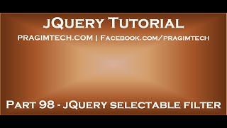 jQuery selectable filter