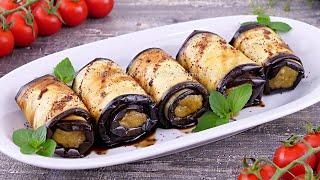 Рулетики из баклажанов с орехово-чесночной начинкой по-грузински! Вкусная пикантная закуска!