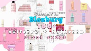 100+ Bloxburg skincare, selfcare, and bathroom 🫧 decal codes