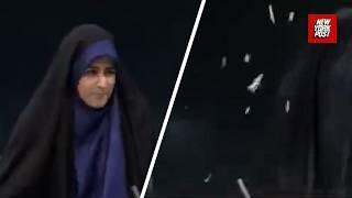 Shocking moment Israel strikes Iranian TV station during live propaganda broadcast