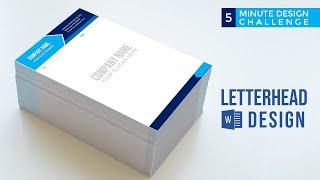 MS Word Letterhead Design Tutorial