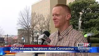 Alabama Department of Public Health informing neighbors about coronavirus