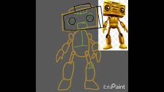 i gave up trying to draw the body (subway surfers golden boombox)