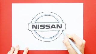 How to draw Nissan Logo