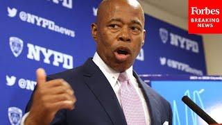 New York City Mayor Eric Adams Makes A Public Safety Announcement In The Bronx