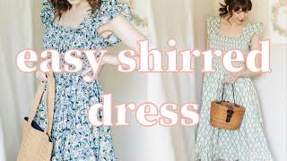 Easy DIY Shirred Spring Dress: How to Make a Sun Dress (No Pattern Needed!)