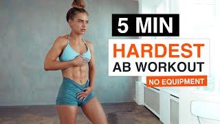 5 MIN HARDEST AB WORKOUT (MUST TRY!)