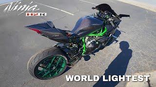 Riding My H2R with New CARBON Tank & ROTOR DELETE