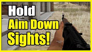 How to HOLD Aim Down Sights in PUBG with Right Mouse Button (Hold to Aim)