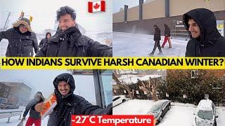 STUCK IN BIGGEST SNOW STORM IN CANADA | NO COLLEGE WORK | 2022 INDIAN INTERNATIONAL STUDENT VLOG