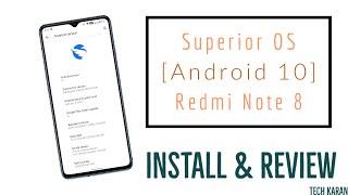 Superior OS [Android 10] for Redmi Note 8 | Install & Review