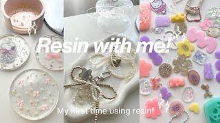 DIY resin charms, keychains & coasters, Aesthetic beaded bow charm, logo charms for small businesses